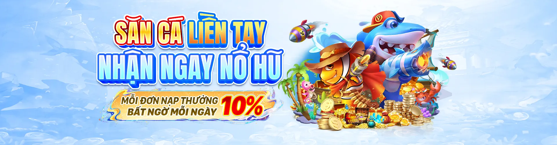 Hình ảnh chính trò chơi Bắn Cá tại vipbet đăng nhập với khung cảnh đại dương sống động và phần thưởng lớn