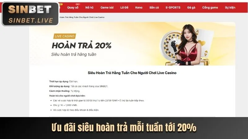 Bàn chơi Baccarat với dealer người thật tại Vipbet Casino